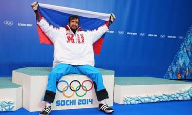 Alexander Tretiakov, một trong số các VĐV Nga giành HCV tại Thế vận hội Mùa Đông Sochi vào năm 2014.
