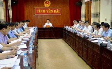 Các đại biểu tham dự Hội nghị tại điểm cầu Yên Bái.