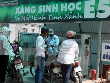 Một điểm bán xăng sinh học E5.