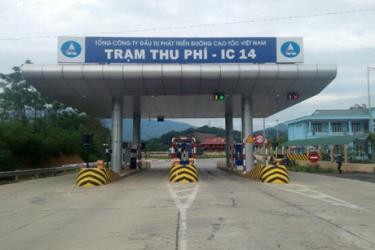 Trạm thu phí nút IC14 trên địa bàn huyện Văn Yên.