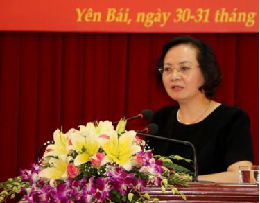 Đồng chí Bí thư Tỉnh ủy Phạm Thị Thanh Trà phát biểu bế mạc Hội nghị.