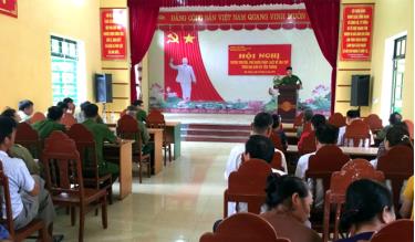 Công an huyện Lục Yên tuyên truyền công tác phòng chống ma túy tại xã Yên Thắng