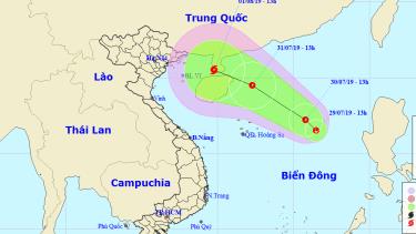 Dự báo đường đi của vùng áp thấp nhiệt đới