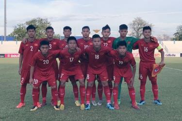 U15 Việt Nam ở trận gặp U15 Philippines.