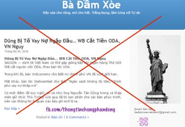 Phạm Thành xuyên tạc trên blog Bà Đầm Xoè