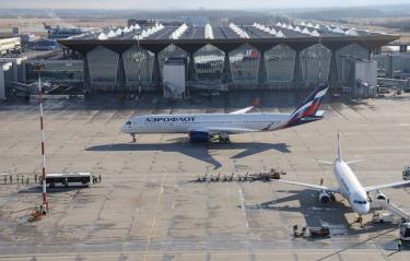 Máy bay của hãng hàng không Aeroflot tại sân bay Sheremetyevo, Nga.
