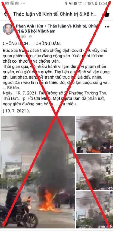 Thông tin đăng tải về việc người dân bức xúc tự thiêu tại phường Trường Thọ, TP Thủ Đức là không chính xác. Ảnh:ttbc-hcm.gov.vn