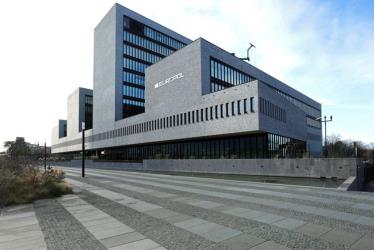 Toàn cảnh tòa nhà trụ sở Europol ở The Hague, Hà Lan, ngày 12/12/2019.