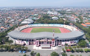 Sân Gelora Delta Sidoarjo ở Surabaya, nơi diễn ra bảng F của vòng loại U20 châu Á 2023.