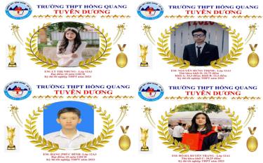 Các em học sinh đạt thành tích cao tại kỳ thi tốt nghiệp THPT năm 2023 được nhà trường tuyên dương, khen thưởng