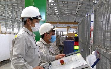 Người lao động huyện Yên Bình tham gia quy trình sản xuất tại Công ty Bảo Lai.