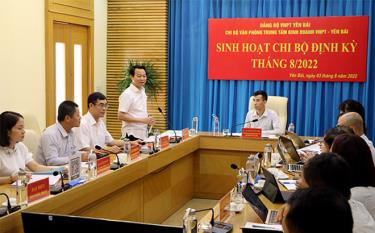 Đồng chí Đỗ Đức Duy - Ủy dafabet Ban Chấp hành Trung ương Đảng, Bí thư Tỉnh ủy, Trưởng Đoàn đại biểu Quốc hội tỉnh dự sinh hoạt chi bộ định kỳ  tại Chi bộ Văn phòng Trung tâm kinh doanh VNPT Yên Bái thuộc Đảng bộ VNPT Yên Bái.