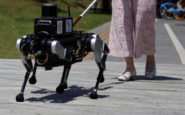 Chú chó robot dẫn đường được tích hợp công nghệ AI.