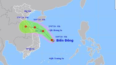 Dự báo hướng đi của áp thấp nhiệt đới.