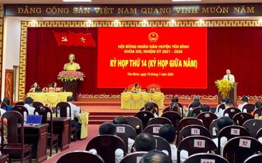 Kỳ họp thứ 14, HĐND huyện Yên Bình khóa XXI, nhiệm kỳ 2021 - 2026.