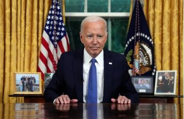 Ông Biden phát biểu từ Phòng Bầu dục ở Nhà Trắng, ngày 24-7