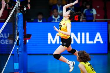 Các tay đập Việt Nam chơi rất tự tin. Ảnh: FIVB