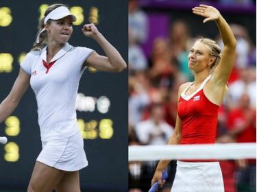 Hai đại diện của Nga là Maria Kirilenko (trái) và Maria Sharapova.