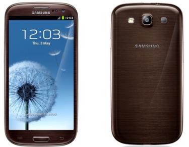 Phiên bản màu nâu của Galaxy S III. 
