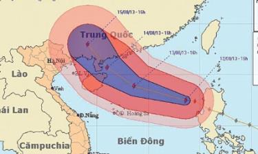 Đường đi của bão số 7.