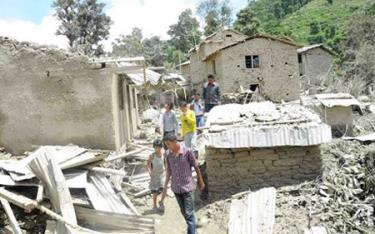 Khu vực ở Nepal hứng lở đất hồi đầu tháng 8
