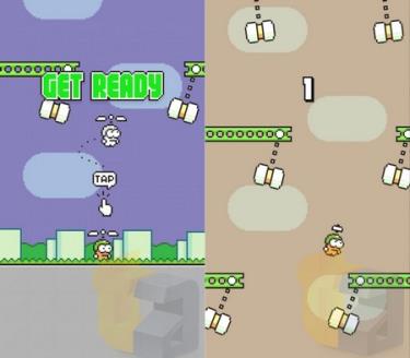 Swing Copters có nhiều nét tương đồng về đồ họa và cách chơi so với Flappy Bird trước đây