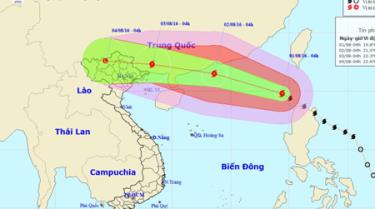 Sơ đồ dự báo bão số 2 - Nguồn: Trung tâm dự báo khí tượng thủy văn Trung ương.