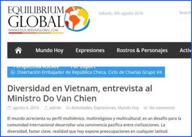 Ảnh chụp màn hình bài viết trên trang mạng Equilibrium Global.