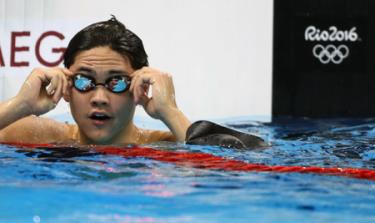 Joseph Schooling ở Olympic Rio 2016.