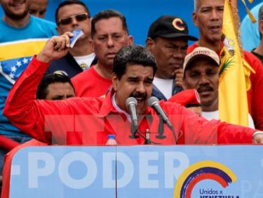 Tổng thống Venezuela Nicolas Maduro trong chiến dịch bầu cử ở Caracas ngày 27/7 vừa qua.