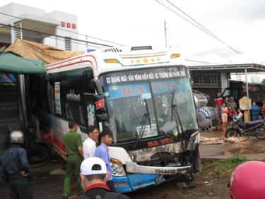 Hiện trường vụ tai nạn.