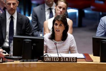 Đại sứ Mỹ tại Liên hợp quốc Nikki Haley.