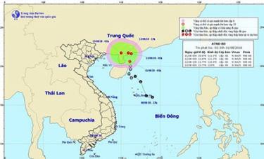 Áp thấp nhiệt đới trên biển Đông.