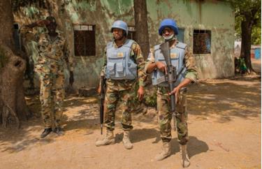 Binh sỹ thuộc UNMISS làm nhiệm vụ tại Leer, Nam Sudan.