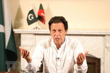 Ông Imran Khan phát biểu tại Islamabad ngày 26/7.