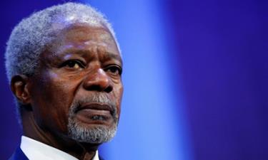 Kofi Annan tại một cuộc tọa đàm ở New York tháng 9/2009.