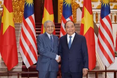 Thủ tướng Nguyễn Xuân Phúc và Thủ tướng Malaysia Mahathir Mohamad.