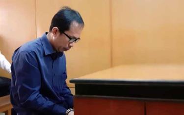 Huỳnh Tấn Luật tại phiên xử trước đó.
