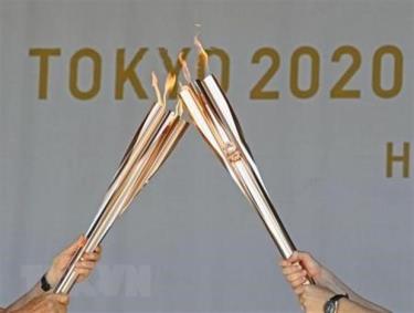 Lễ rước đuốc Olympic tại Tokyo, Nhật Bản, ngày 18/7.