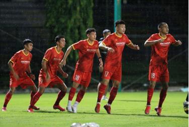 ĐT U23 Việt Nam đã hội quân trở lại tại Trung tâm đào tạo bóng đá trẻ Việt Nam để chuẩn bị cho Vòng loại U23 châu Á 2022. (Ảnh: Liên đoàn Bóng đá Việt Nam)