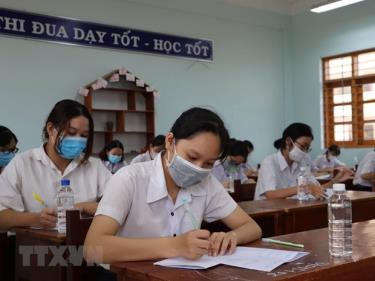 Thí sinh dự thi tốt nghiệp trung học phổ thông đợt 2 năm 2021.