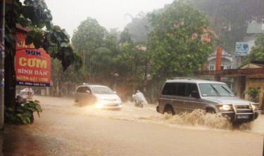 Mưa to có khả năng gây ngập úng ở những nơi trũng thấp.