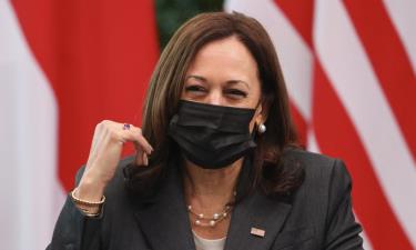 Phó tổng thống Kamala Harris trong cuộc họp ở Singapore hôm nay.