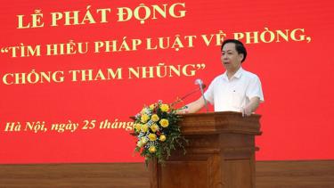 Phó Tổng Thanh tra Chính phủ Trần Ngọc Liêm phát biểu tại Lễ phát động cuộc thi