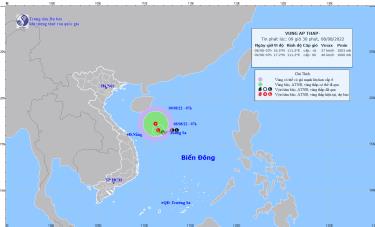 Tin về vùng áp thấp trên biển đông.