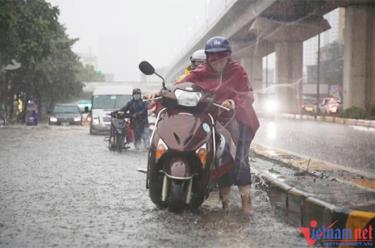 Miền Bắc mưa to từ chiều tối nay.