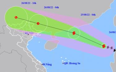 Bão số 3 di chuyển theo hướng Tây Tây Bắc sẽ gây mưa lớn các địa phương trong tỉnh Yên Bái.