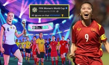 Striker Huynh Nhu (No.9) in the FIFA Women’s World Cup poster.