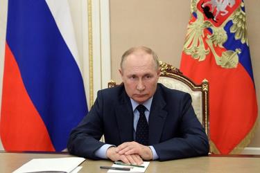 Tổng thống Nga Putin dự cuộc họp trực tuyến ở Moskva ngày 9/8.