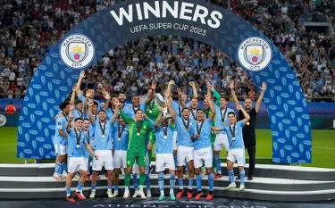 Man City giành Siêu cup châu Âu.